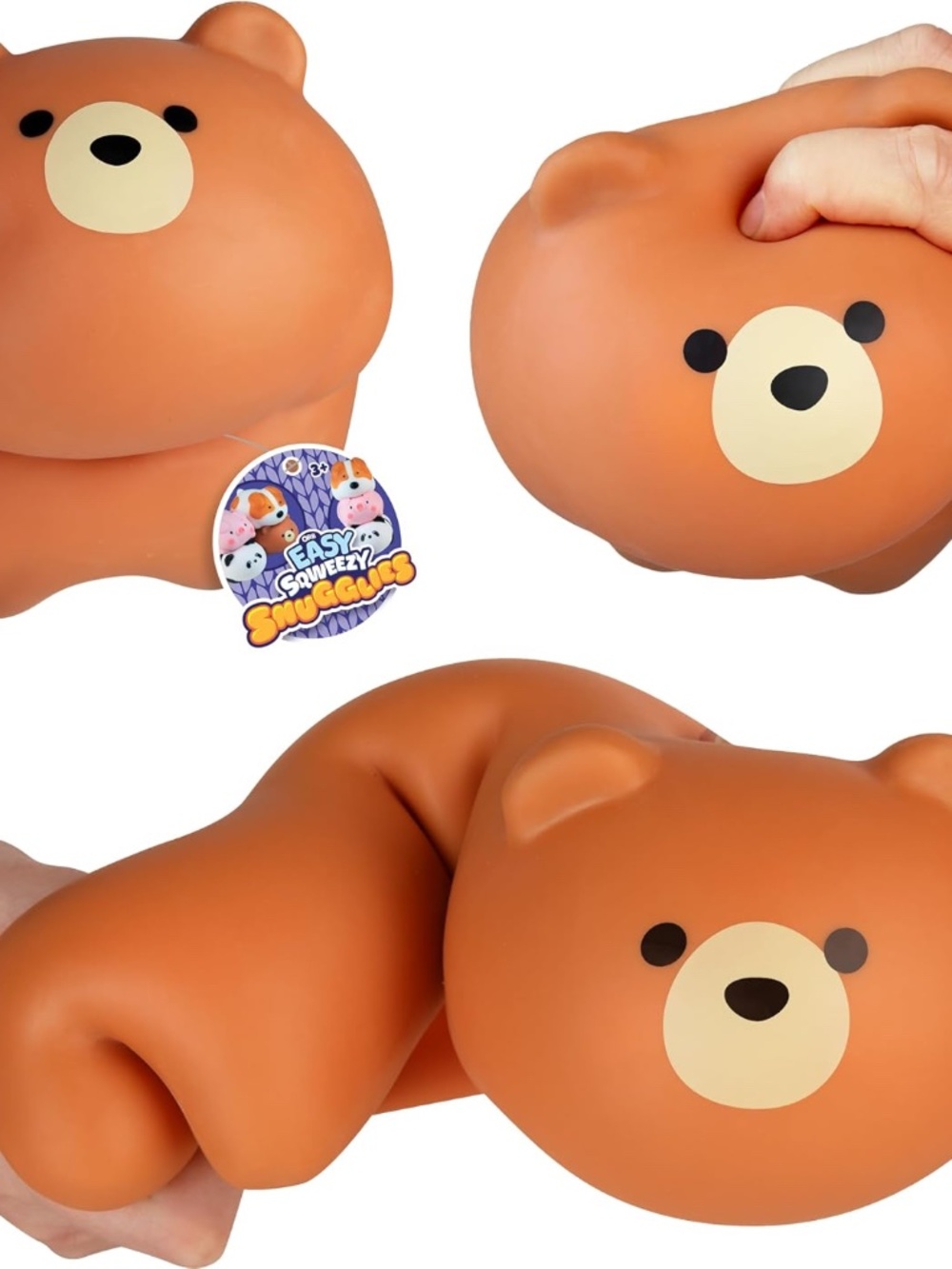 Brand New ORB Easy Sqweezy Snugglies Jumbo Squishy Bear